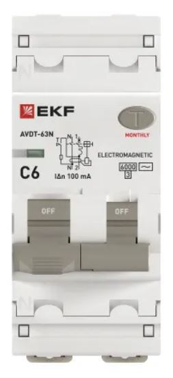 фото Автомат дифференциальный EKF D63N26M6C100 в Челябинске
