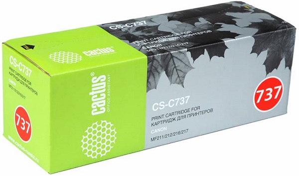 

Картридж Cactus CS-C737 для CANON MF210/211/212/216/217/220 черный 2400 стр, CS-C737