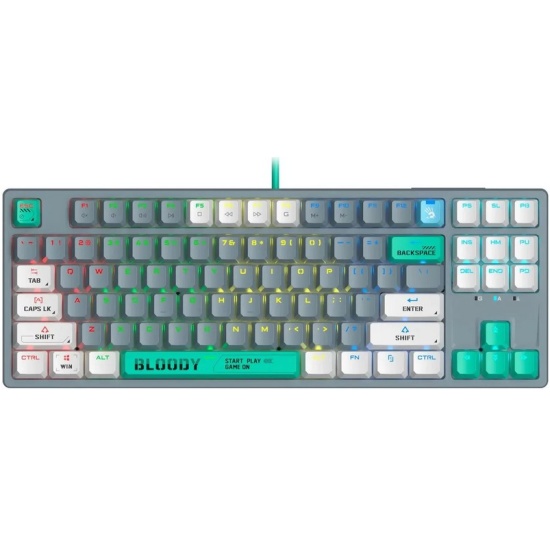 

Клавиатура A4Tech S87 USB ENERGY ASH серая/зеленая, механическая, USB, for gamer, LED (1971734), S87 USB ENERGY ASH