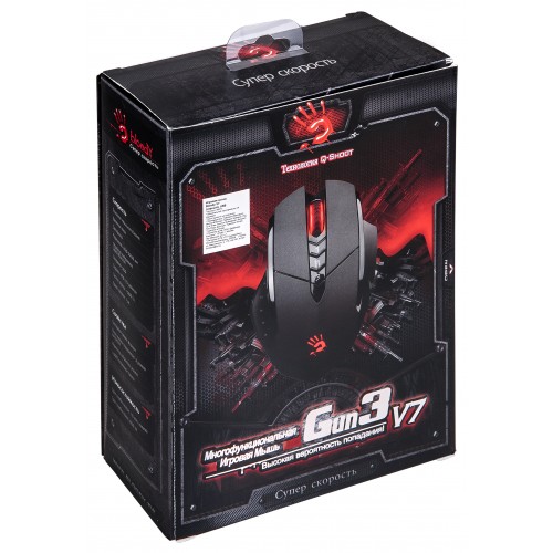 

Мышь A4Tech Bloody V7 черная, 3200dpi, USB 8 кнопок (694748), Bloody V7