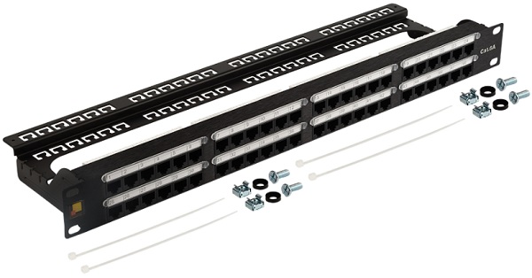 

Патч-панель Lanmaster LAN-PPC48U6A 19" высокой плотности, 48 портов RJ45, неэкранированная, кат.6A, 1U, LAN-PPC48U6A