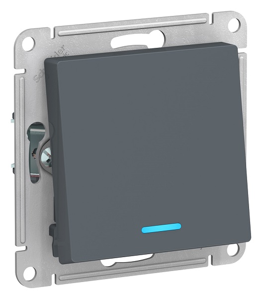 

Переключатель Schneider Electric ATN000763 AtlasDesign, 1-клавишный, с подсветкой, сх.6а, 10АХ, механизам, грифель, ATN000763