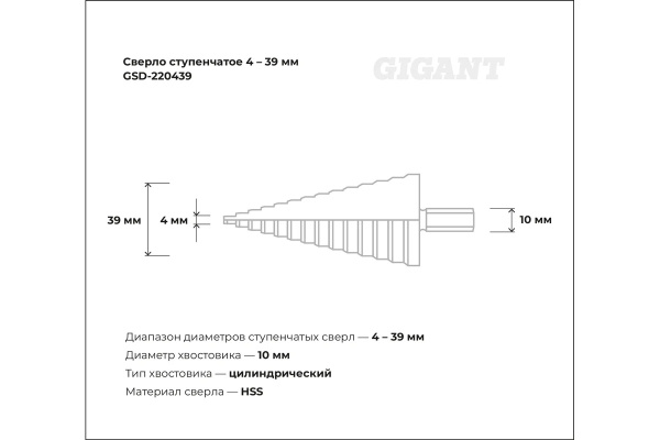 фото Сверло Gigant GSD-220439
