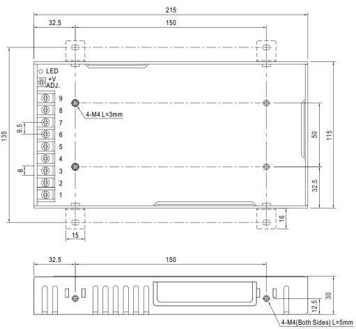 фото Преобразователь AC-DC сетевой Mean Well RSP-200-12 в Перми