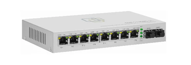 

Коммутатор SNR SNR-S1908G-2S уровня 2, 8 портов 10/100/1000Base-T, 2 порта 1000Base-X (SFP), SNR-S1908G-2S