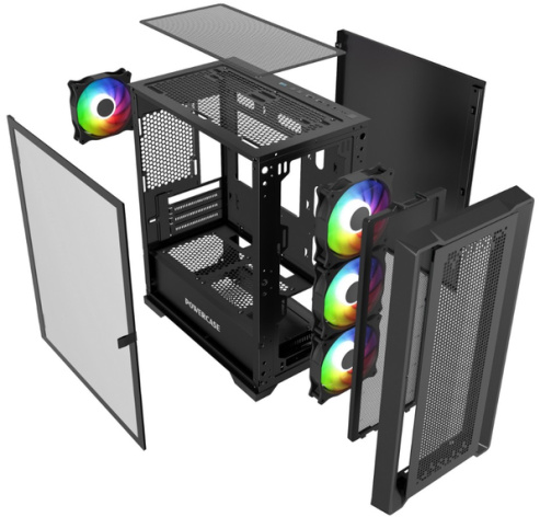 фото Корпус mATX Powercase ByteFlow Micro Black