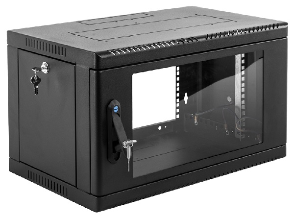 

Шкаф настенный 19", 9U ЦМО ШРН-9.500-9005 телекоммуникационный сварной (600 × 500) съёмные стенки, дверь стекло, чёрный, ШРН-9.500-9005