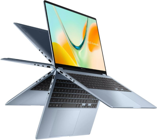 фото Ноутбук ASUS Vivobook S TP5608QA-U4058W 16" (Qualcomm Snapdragon, 16Гб LPDDR5X, SSD 512 Гб, Adreno, Windows 11 Домашняя) Голубой [90NB19R1-M003H0]