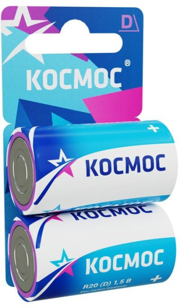 Изображение товара Батарейка Космос KOCR202BL R20 D 1.5 В солевая высокая емкость