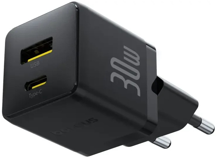 

Зарядное устройство сетевое Baseus Palm P1011160A113-00 C+U 30W EU Cluster Black, Palm