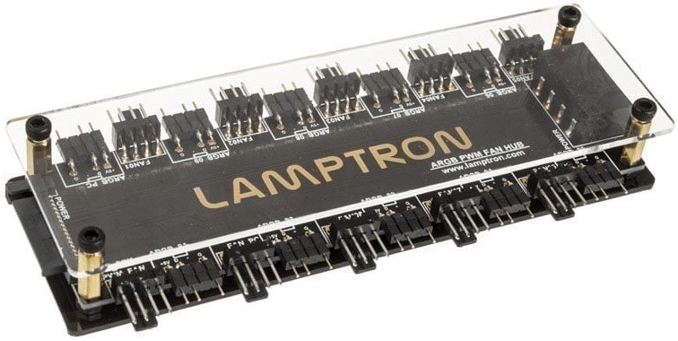 

Панель управления вентиляторами Lamptron LAMP-FARGB и подсветкой SP901-ARGB PWM FAN HUB, LAMP-FARGB