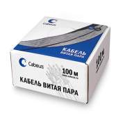 Изображение товара Кабель витая пара Cabeus UTP-2P-Cat.5e-SOLID-LSZH-GY-100