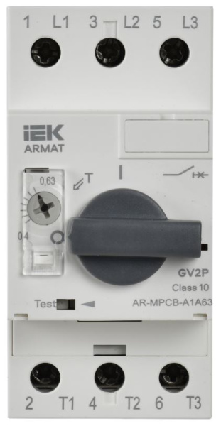 фото Автоматический выключатель для защиты двигателя  IEK AR-MPCB-A1A63 в Волгограде
