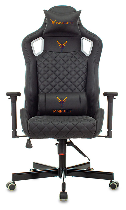 

Кресло Бюрократ KNIGHT OUTRIDER B черный ромбик эко.кожа с подголов. крестовина металл, KNIGHT OUTRIDER B