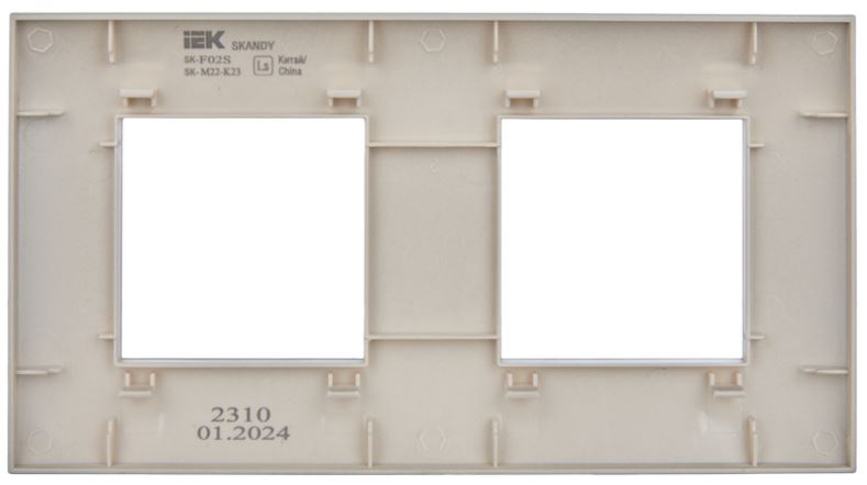 

Рамка двойная IEK SK-M22-K23 SKANDY SK-F02S Серебряный, SK-M22-K23