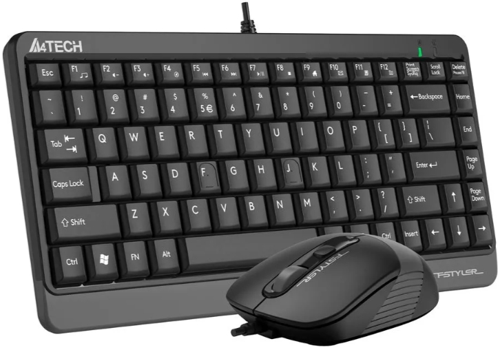 Клавиатура и мышь A4Tech F1110 GREY цвет клав:черный/серый, мыши: черный 1919567