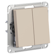 фото Выключатель двухклавишный кнопочный  Systeme Electric ATN001217