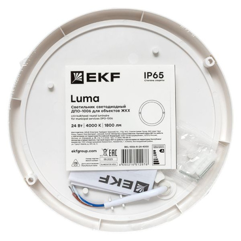 фото Светильник светодиодный ЖКХ EKF BKL-1006-R-24-4000 в Казани