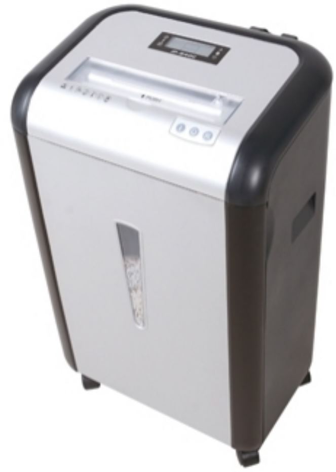 

Уничтожитель бумаг Bulros 840С 4x40мм, чёрный/серебро дверь, верх, 840С