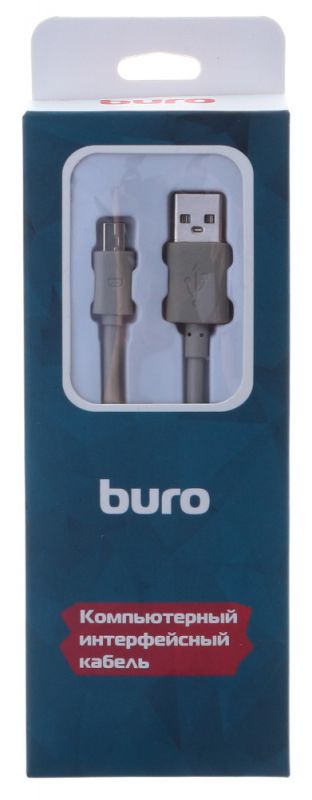 

Кабель интерфейсный USB 2.0 Buro BHP RET USB_MINI18 1.8м, серый, BHP RET USB_MINI18