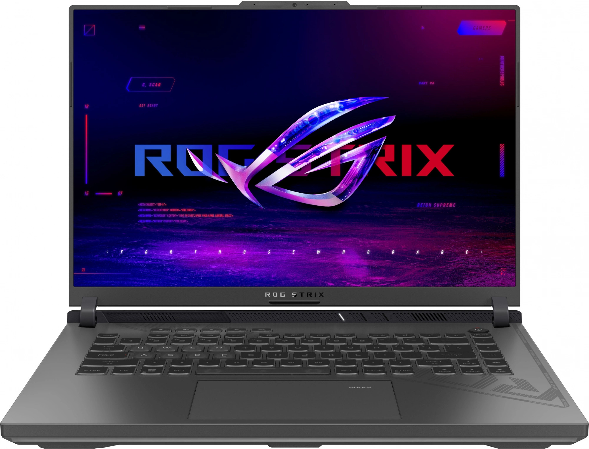 

Ноутбук 16" ASUS ROG Strix G16 G614JI-N4413 i7 13650HX(2.6Ghz)/32768Mb/1024PCISSDGb/noDVD/Ext:nVidia GeForce RTX4070 (8Gb) 2560x1600 WVA (матовый, 240, ROG Strix G16 G614JI-N4413