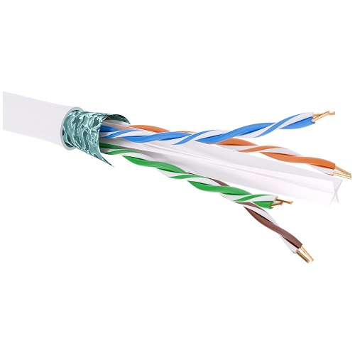 

Кабель витая пара F/UTP 6 кат. 4 пары DKC RN6FUK01WH 23AWG(0.58 мм), медь, одножильный (solid), внутренний, полиолефин, нг(A)-HF, белый, 'RAM telecom', RN6FUK01WH