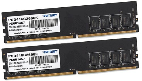 фото Модуль памяти DDR4 16GB (2*8GB) Patriot Memory PSD416G2666K в Красноярске