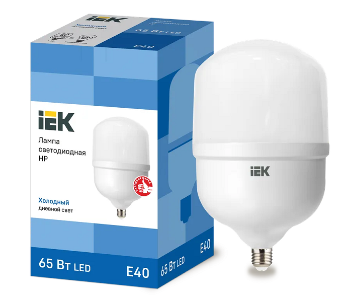 

Лампа светодиодная IEK LLE-HP-65-230-65-E40 HP 65Вт 230В 6500К E40, LLE-HP-65-230-65-E40