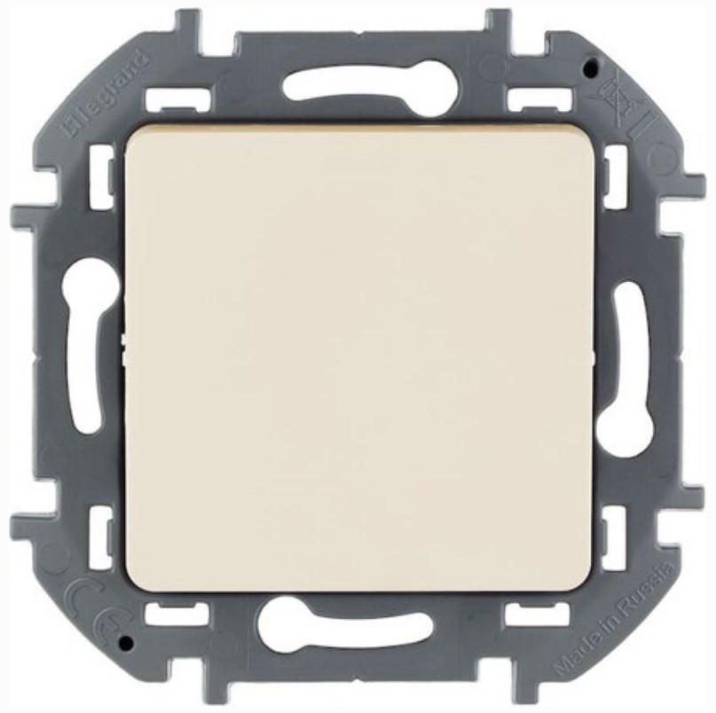 

Переключатель Legrand 673691 Inspiria слоновая кость без фиксации (кнопка) с Н.О./Н.З. контактом 6 A - 250 В, 673691