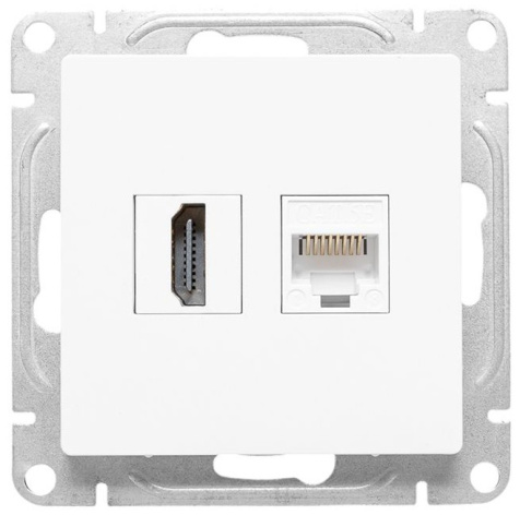 фото Розетка HDMI  EKF UP1-SOW-HDMI+RJ45 в Воронеже