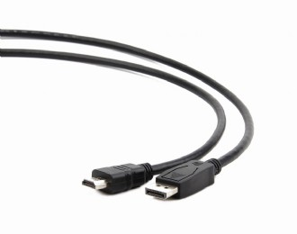 

Кабель интерфейсный DisplayPort-HDMI Cablexpert 20M/19M CC-DP-HDMI-1M 1м, черный, экран, пакет, 20M/19M