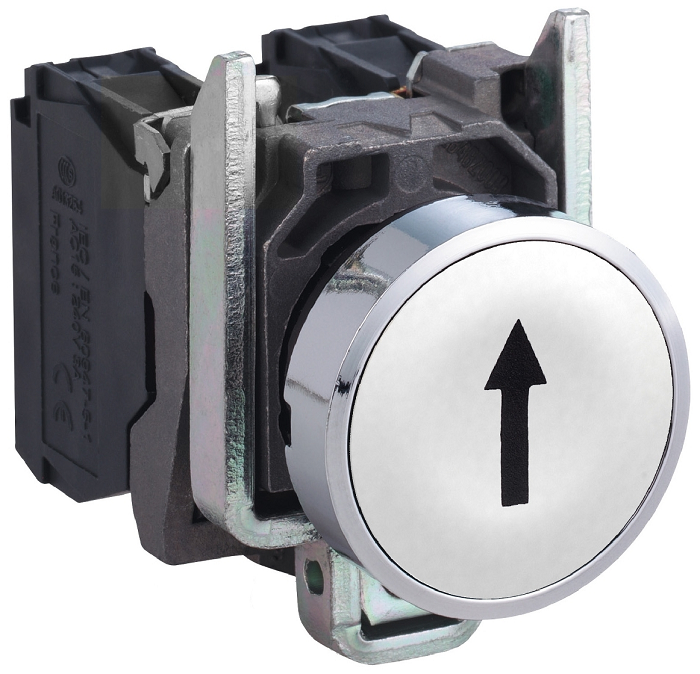 

Кнопка Schneider Electric XB4BA3341 22мм белая с возвратом 1НО "UP ARROW", XB4BA3341