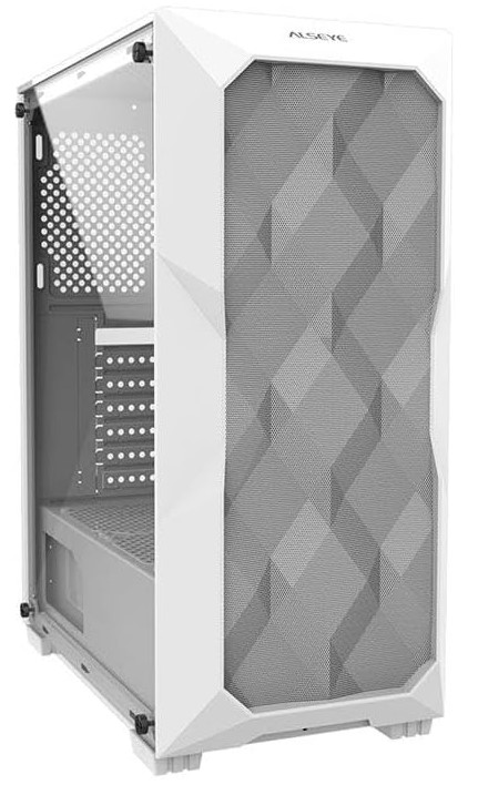 

Корпус ATX ALSEYE Big Jony-W Big Jony-W белый, без БП, окно, 2*USB2.0, USB3.0, audio, Big Jony-W