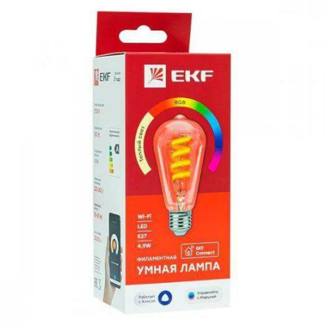 фото Лампа  EKF slwf-e27-st64-fil-rgbw в Челябинске