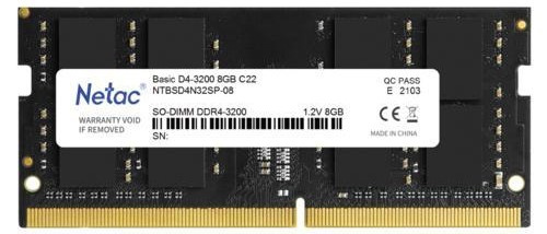 фото Модуль памяти SODIMM DDR4 8GB Netac NTBSD4N32SP-08 в Уфе