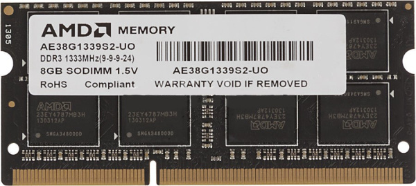 фото Модуль памяти SODIMM DDR3 8GB AMD R338G1339S2S-UO в Омске