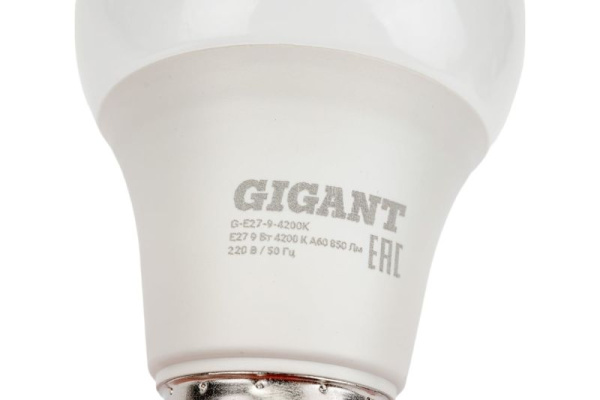 фото Лампа светодиодная Gigant G-E27-9-4200K в Волгограде