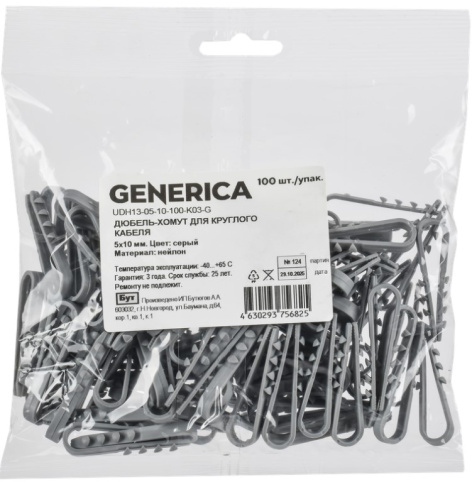 фото Дюбель-хомут  GENERICA UDH13-05-10-100-K03-G