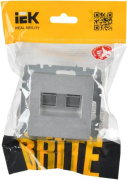 фото Розетка компьютерная IEK BR-K20-2-K47
