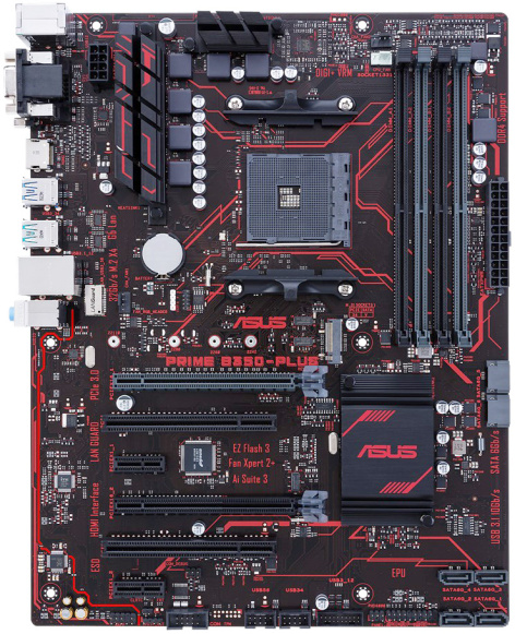 фото Материнская плата ATX ASUS PRIME B350-PLUS