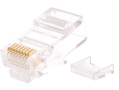

Коннектор NikoMax NMC-RJ88RZ50UD2-100 под витую пару RJ45/8P8C, Кат.5e, покрытие 50мкд, универсальный, с короткой вставкой, уп-ка 100шт, NMC-RJ88RZ50UD2-100