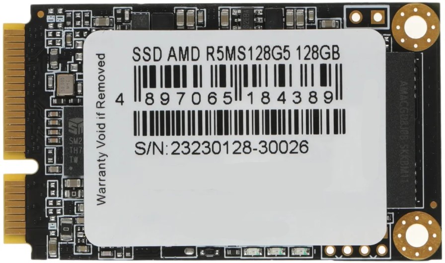 

Накопитель SSD mSATA AMD R5MS128G5 Radeon R5 128GB SATA 6Gb/s 3D TLC 554/458MB/s IOPS 80K/72K, R5MS128G5