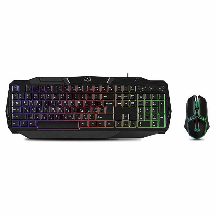 

Клавиатура и мышь Sven GS-9100 SV-018436 черная, проводная, USB, GS-9100