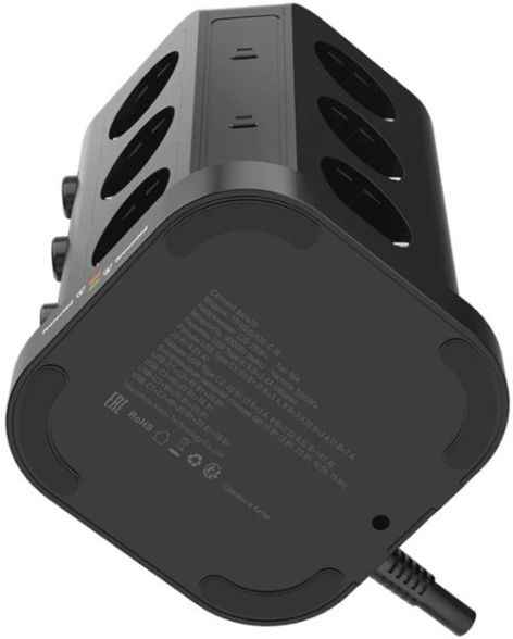 фото Сетевой фильтр  AGNI TP-VG6U12E-C-W-2m-black в Волгограде