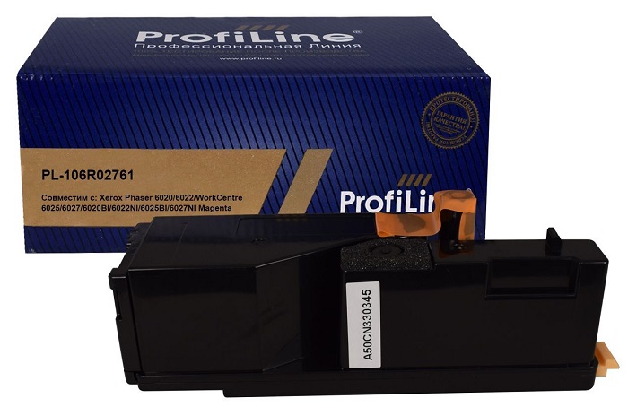 

Картридж ProfiLine PL_106R02761_M для принтеров Xerox Phaser 6020/6022/WorkCentre 6025/6027/6020BI/6022NI/6025BI/6027NI Magenta 1000 копий, PL_106R02761_M