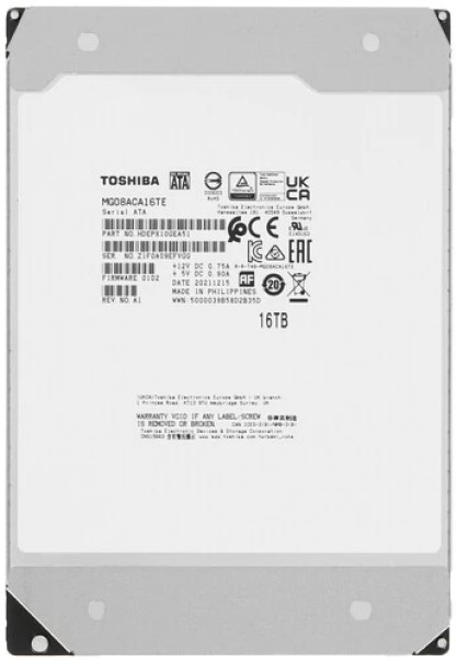 

Жесткий диск 16TB SATA 6Gb/s Toshiba (KIOXIA) MG08ACA16TE Enterprise Capacity (7200rpm) 512Mb 3.5", MG08ACA16TE (УЦЕНЕННЫЙ)