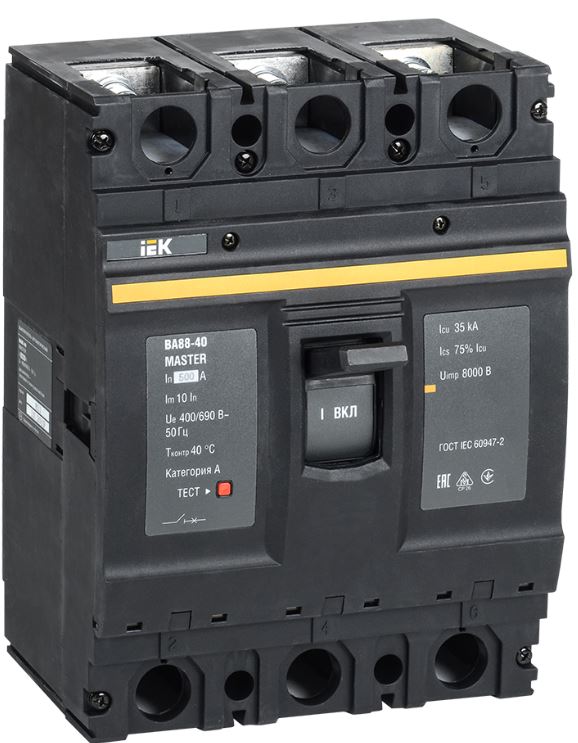 

Автоматический выключатель в литом корпусе IEK SVA50-3-0800-02 ВА88-40 3Р 800А 35кА MASTER, SVA50-3-0800-02