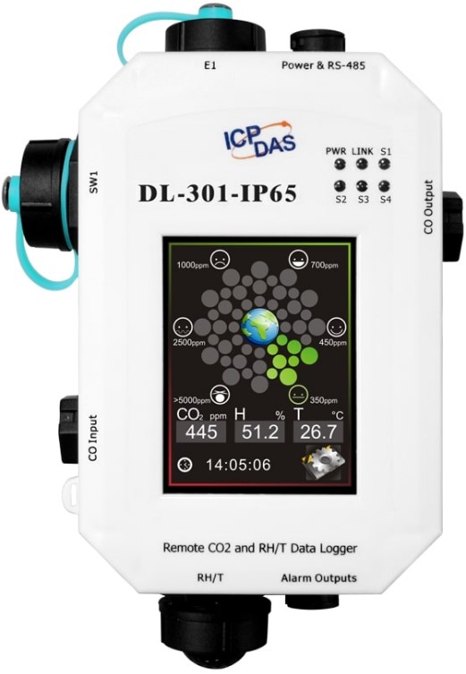 

Датчик ICP DAS DL-301-WF-IP65 CR Remote CO/Temperature/Humidity/Dew Point Data Logger with Ethernet/RS-485/Wi-Fi and PoE (RoHS), DL-301-WF-IP65 CR