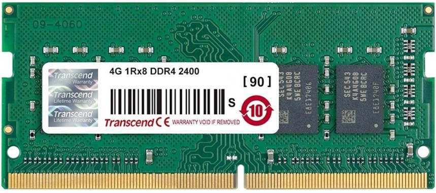 

Модуль памяти SODIMM DDR4 4GB Transcend TS512MSH64V4H-I PC4-19200 2400MHz CL17 1.2V, TS512MSH64V4H-I