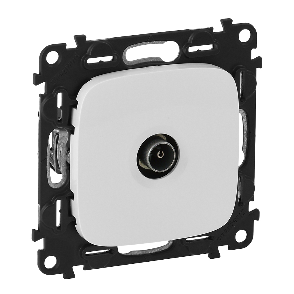 

Розетка Legrand 753761 Valena ALLURE - ТВ проходная 1,5дБ/14дБ 0-2400 МГц, с лицевой панелью, белая, 753761